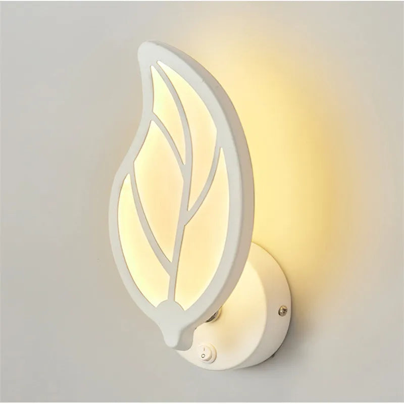 minimalist Leaf Wall Lamp living room study corridor courtyard lights acrylic LED wall light Bedroom bedside Decor Night Light